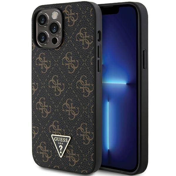 Coque Guess iPhone 14 Pro 6.1" black hardcase 4G Triangle Metal Logo