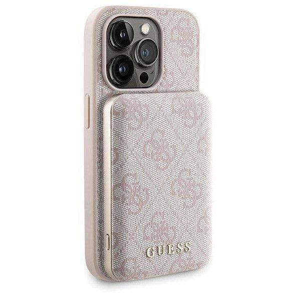Coque Guess iPhone 14 Pro 6.1" hardcase + Powerbank 5000mAh MagSafe pink 4G Metal Logo