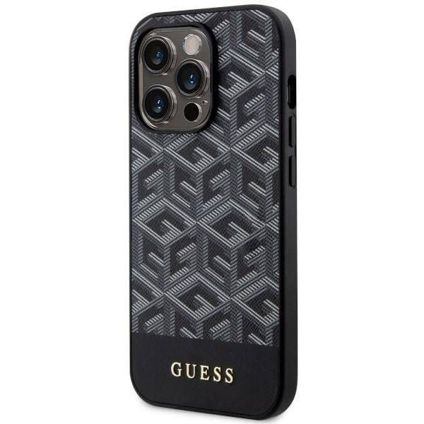 Coque Guess iPhone 14 Pro Max 6.7" black hardcase GCube Stripes MagSafe