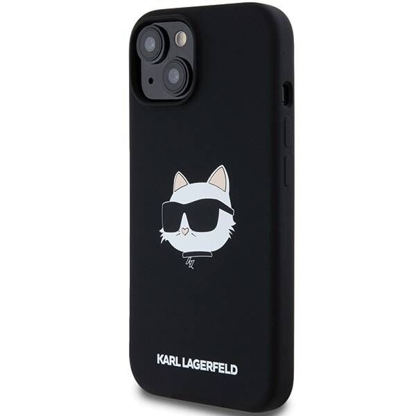 Coque Karl Lagerfeld KLHMP15MSCHPPLK iPhone 15 Plus/14 Plus 6.7" black hardcase Silicone Choupette Head MagSafe