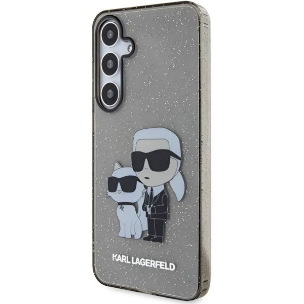 Coque Karl Lagerfeld KLHCS24MHNKCTGK Samsung Galaxy S24+ S926 black hardcase Glitter Karl&Choupette