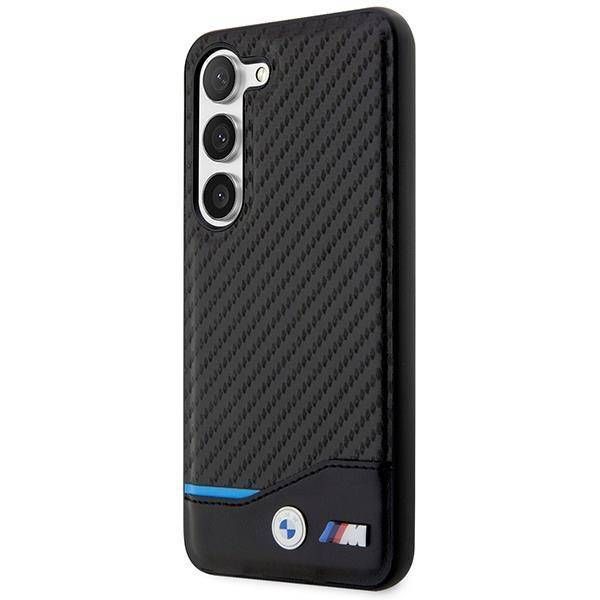 Coque BMW Samsung Galaxy S23+ S916 black Leather Carbon