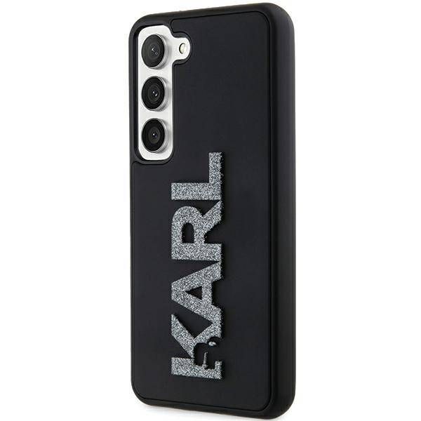Coque Karl Lagerfeld KLHCS23S3DMBKCK Samsung Galaxy S23 S911 black hardcase 3D Rubber Glitter Logo
