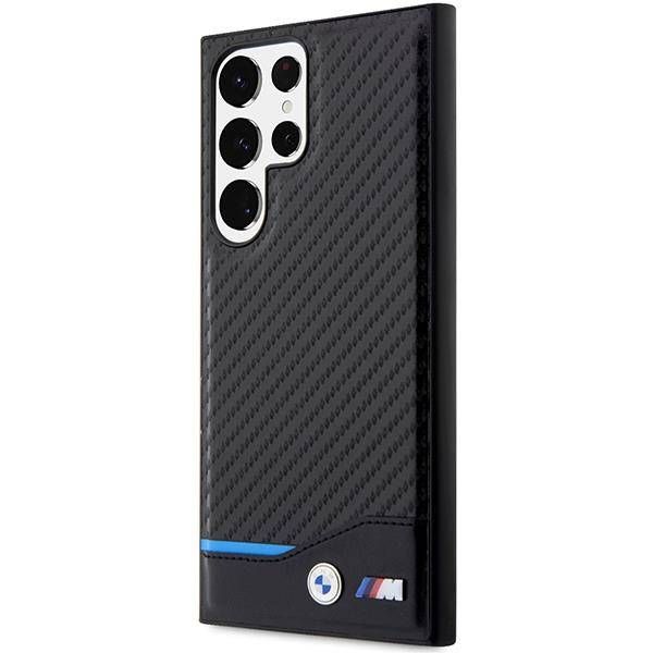 Coque BMW Samsung S23 Ultra S918 black Leather Carbon