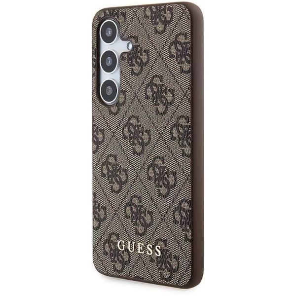 Coque Guess Samsung Galaxy S24 S921 brown hardcase 4G Metal Gold Logo