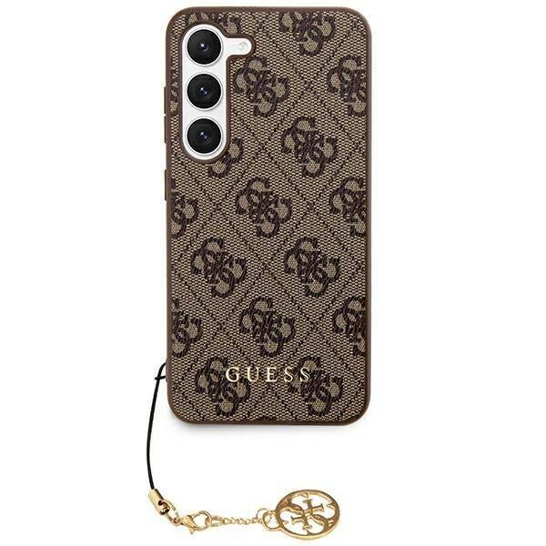 Coque Guess Samsung Galaxy S24+ brown hardcase 4G Charms Collection
