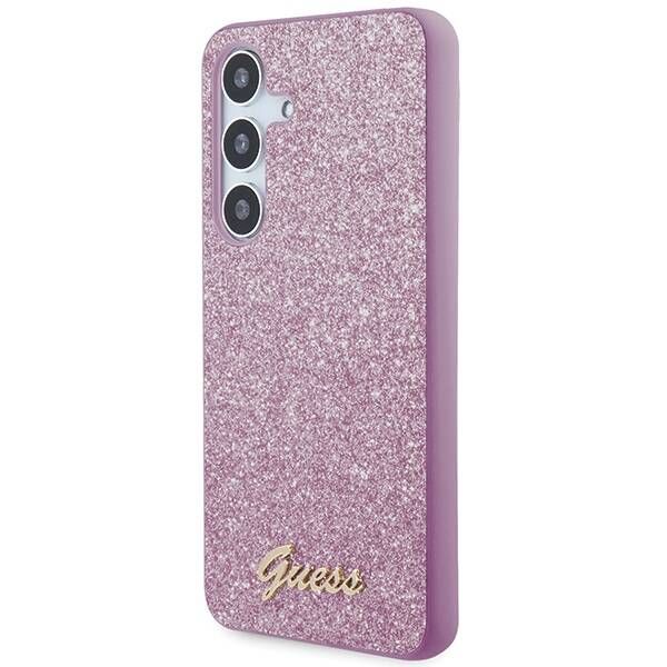 Coque Guess Samsung Galaxy S24+ S926 purple hardcase Glitter Script