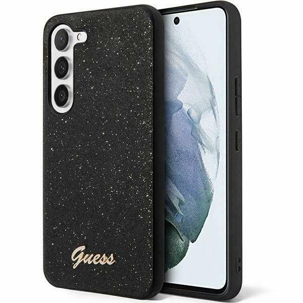 Coque Guess Samsung Galaxy S24+ S926 black hardcase Glitter Script