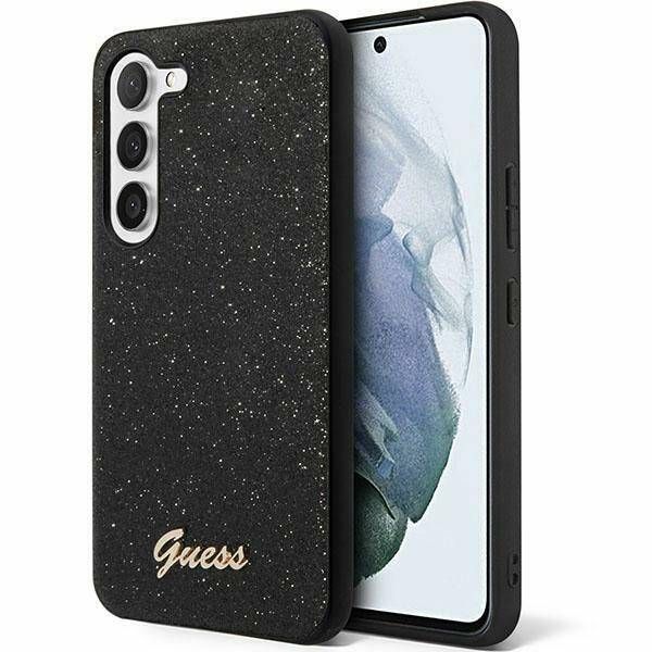 Coque Guess Samsung Galaxy S24 S921black hard case Glitter Script