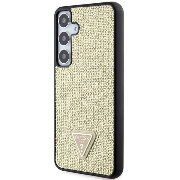 Coque Guess Samsung Galaxy S24+ S926 gold hardcase Rhinestone Triangle