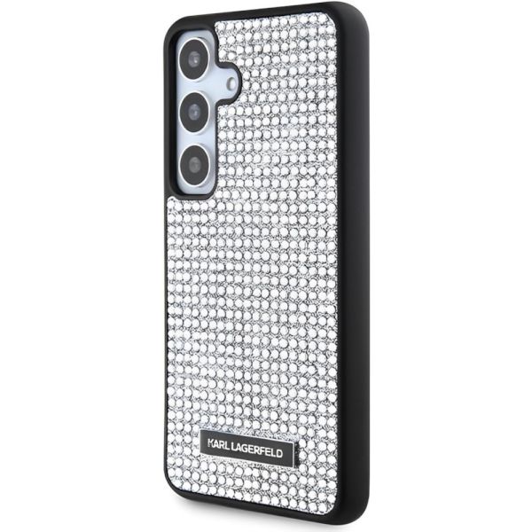 Coque Karl Lagerfeld KLHCS24SHDSPRS Samsung Galaxy S24 S921 hardcase silver Rhinestone Metal Logo