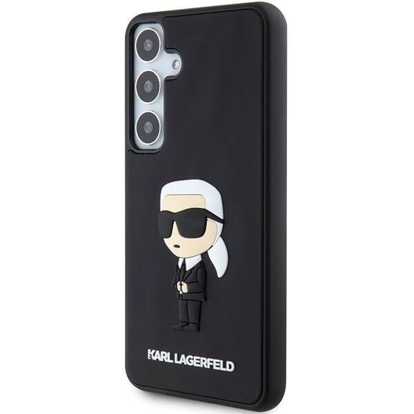 Coque Karl Lagerfeld KLHCS24S3DRKINK Samsung Galaxy S24 S921 black hardcase 3D Rubber Ikonik