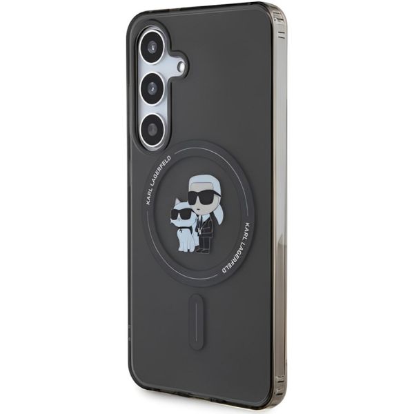 Coque Karl Lagerfeld KLHMS24SHGKCNOK Samsung Galaxy S24 S921 black hardcase IML Karl&Choupette MagSafe