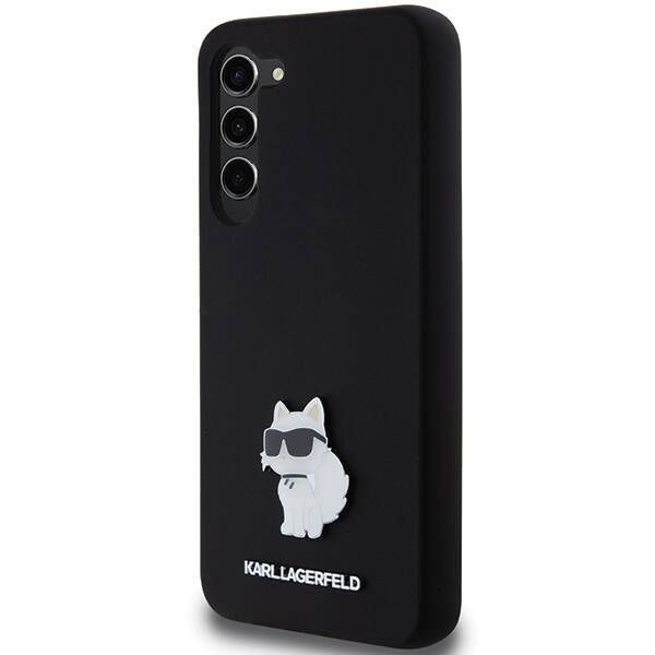 Coque Karl Lagerfeld KLHCS24MSMHCNPK Samsung Galaxy S24+ S926 black hardcase Silicone Choupette Metal Pin