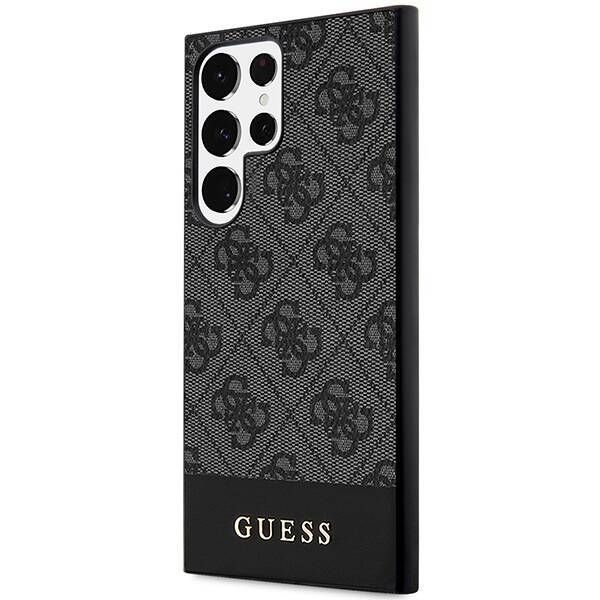 Coque Guess Samsung Galaxy S24 Ultra S928 black hardcase 4G Stripe Collection
