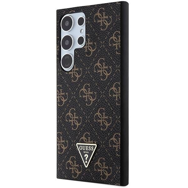 Coque Guess Samsung Galaxy S24 Ultra Black Hardcase 4G Triangle Collection