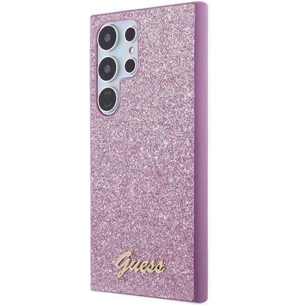 Coque Guess Samsung Galaxy S24 Ultra S928 purple hardcase Glitter Script