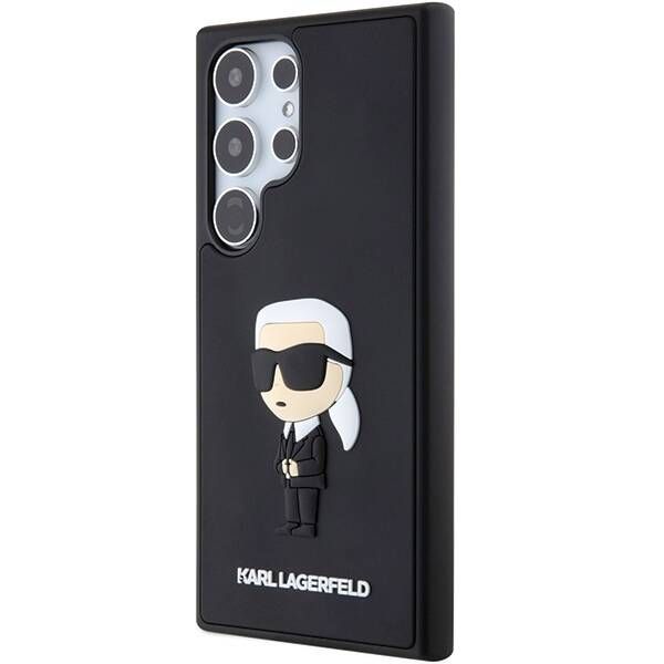 Coque Karl Lagerfeld KLHCS24L3DRKINK Samsung Galaxy S24 Ultra S928 black hardcase 3D Rubber Ikonik