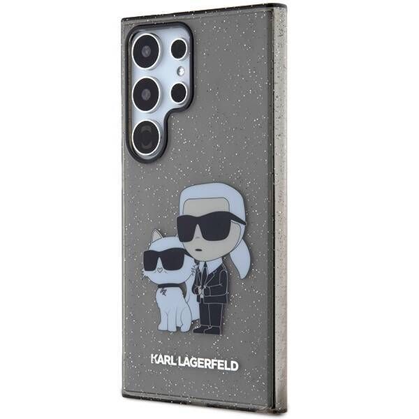 Coque Karl Lagerfeld KLHCS24LHNKCTGK Samsung Galaxy S24 Ultra S928 black hardcase Glitter Karl&Choupette