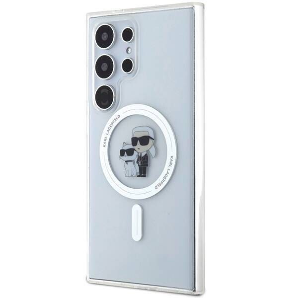 Coque Karl Lagerfeld KLHMS24LHGKCNOT Samsung Galaxy S24 Ultra S928 transparent hardcase IML Karl&Choupette MagSafe