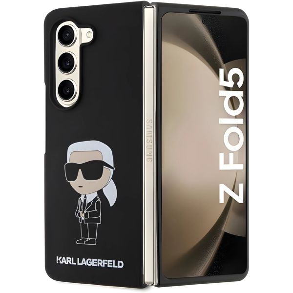Coque Karl Lagerfeld KLHCZFD5SNIKBCK Samsung Galaxy Z Fold5 hardcase black Silicone Ikonik