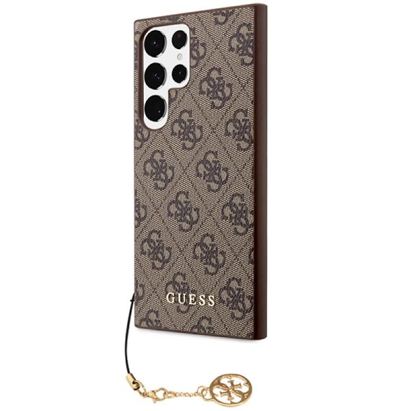 Coque Guess Samsung Galaxy S24 Ultra S928 brown hardcase 4G Charms Collection